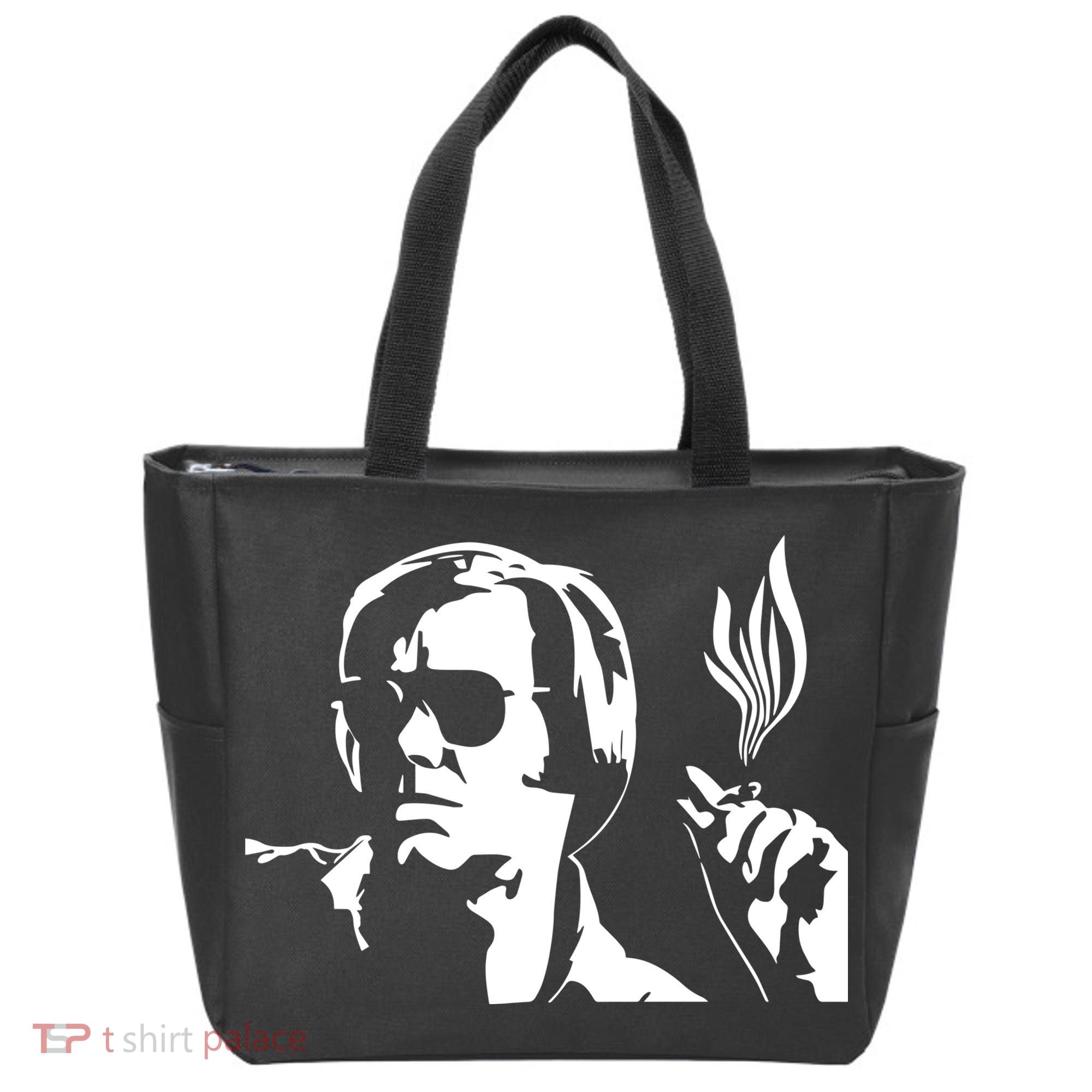 Keith Urban Wearing George Jones Tote Bag