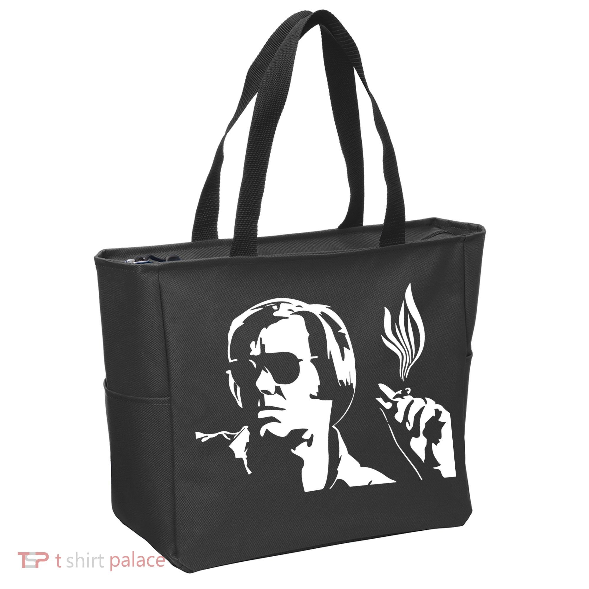 Keith Urban Wearing George Jones Tote Bag
