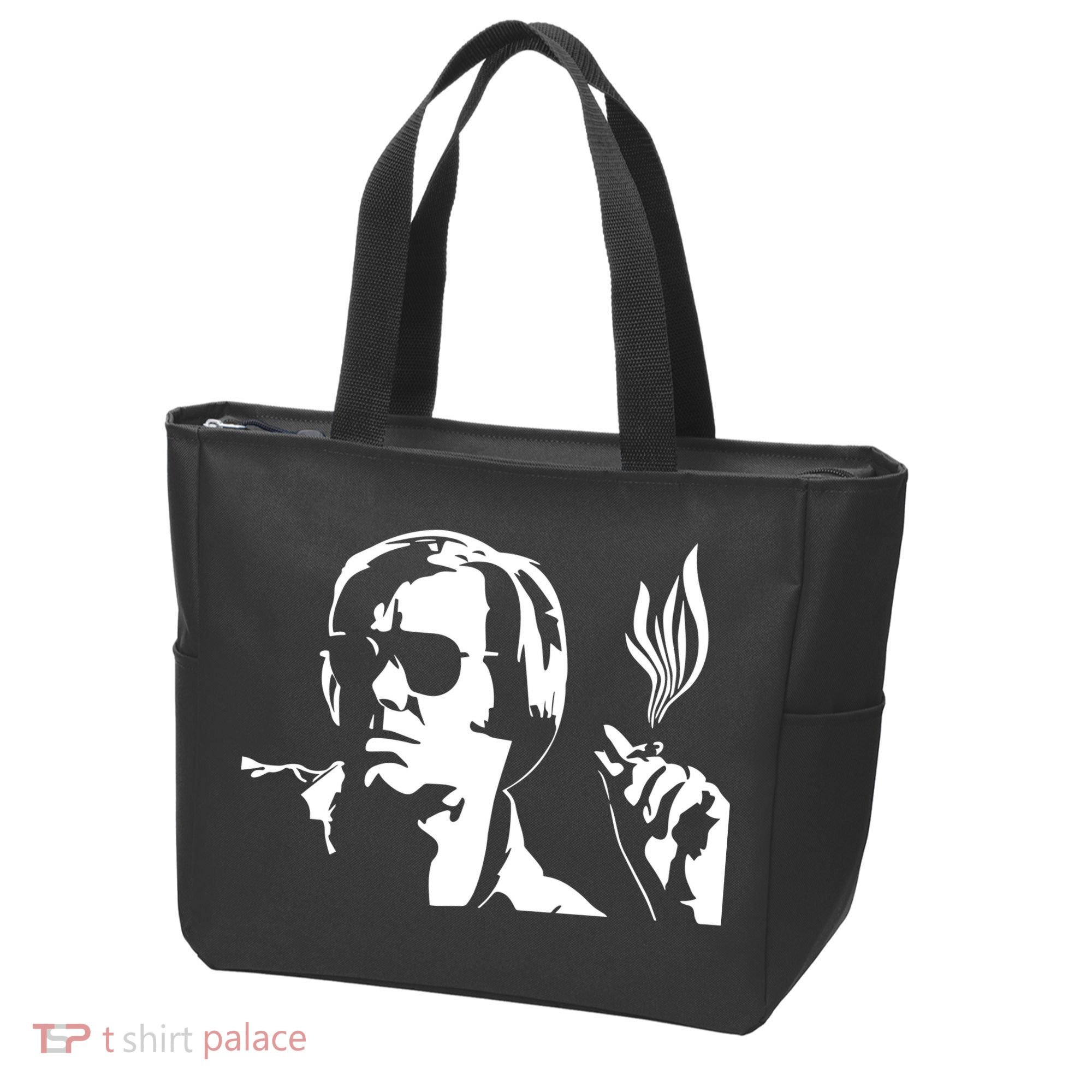 Keith Urban Wearing George Jones Tote Bag