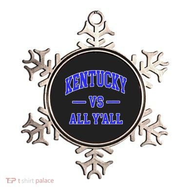 Kentucky vs All Y'all Throwback Design football Ornament
