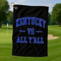 Kentucky Vs All YAll Kentucky Golf Towel thumb 1