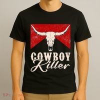 Killers Vintage Cowboy Western Rodeo Bull Skull T-Shirt thumb 3