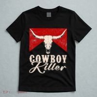 Killers Vintage Cowboy Western Rodeo Bull Skull T-Shirt thumb 5