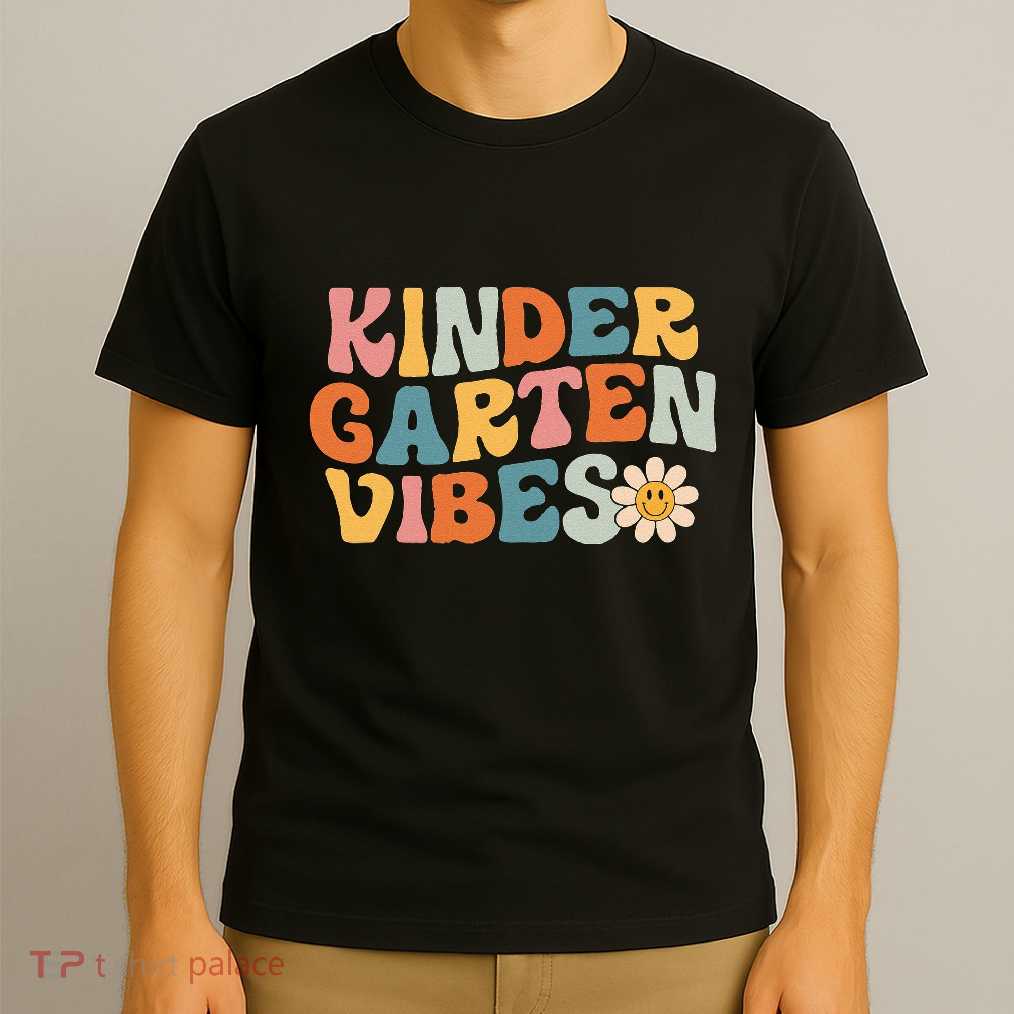 Kindergarten Vibes - Kinder Crew Retro First Day of School T-Shirt
