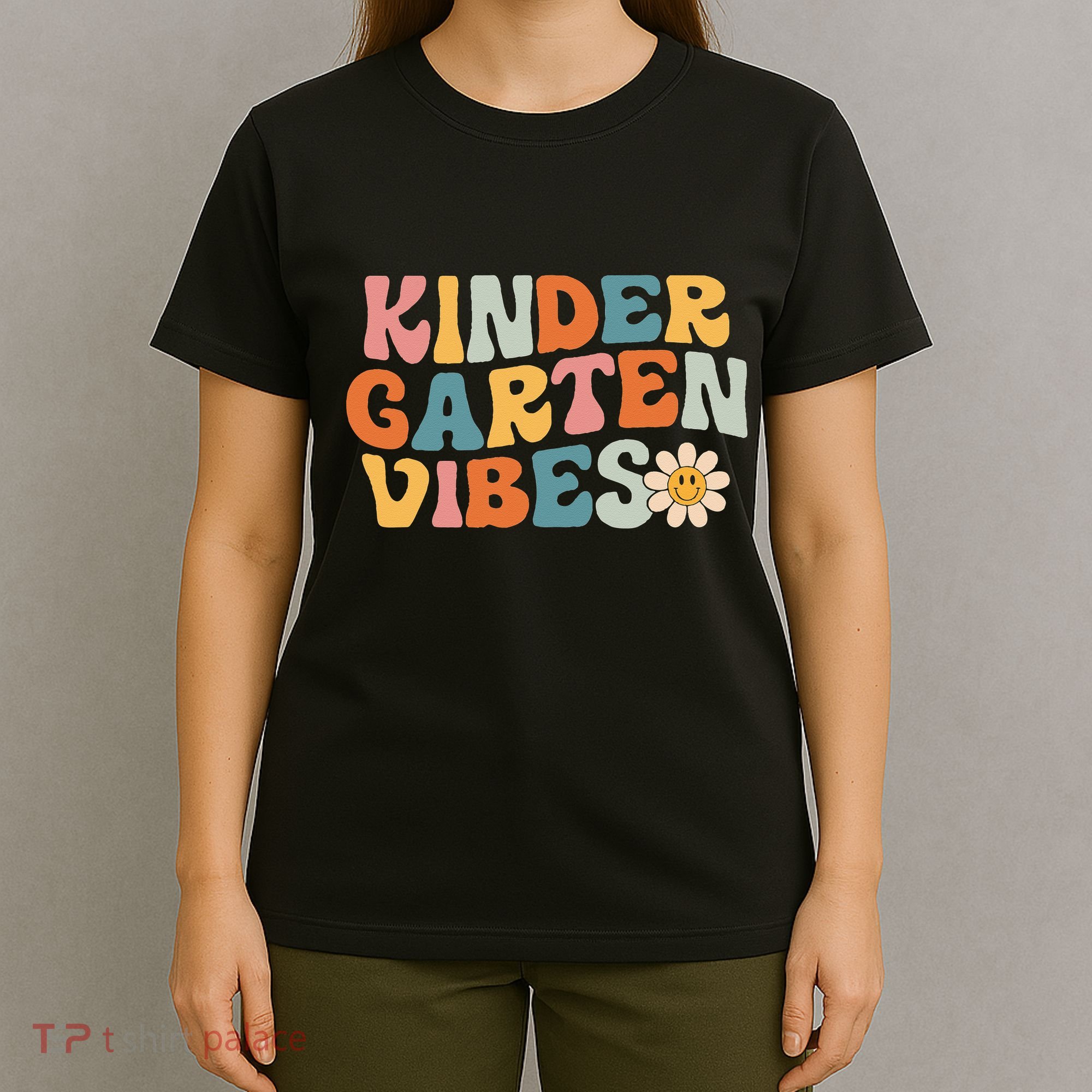 Kindergarten Vibes - Kinder Crew Retro First Day of School T-Shirt