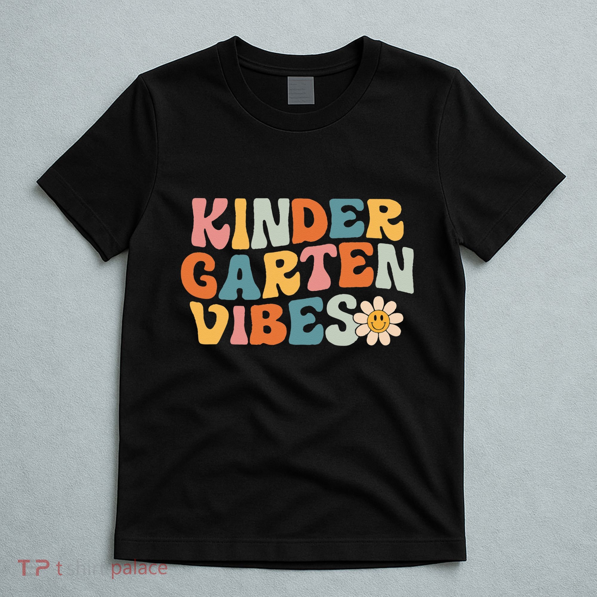 Kindergarten Vibes - Kinder Crew Retro First Day of School T-Shirt