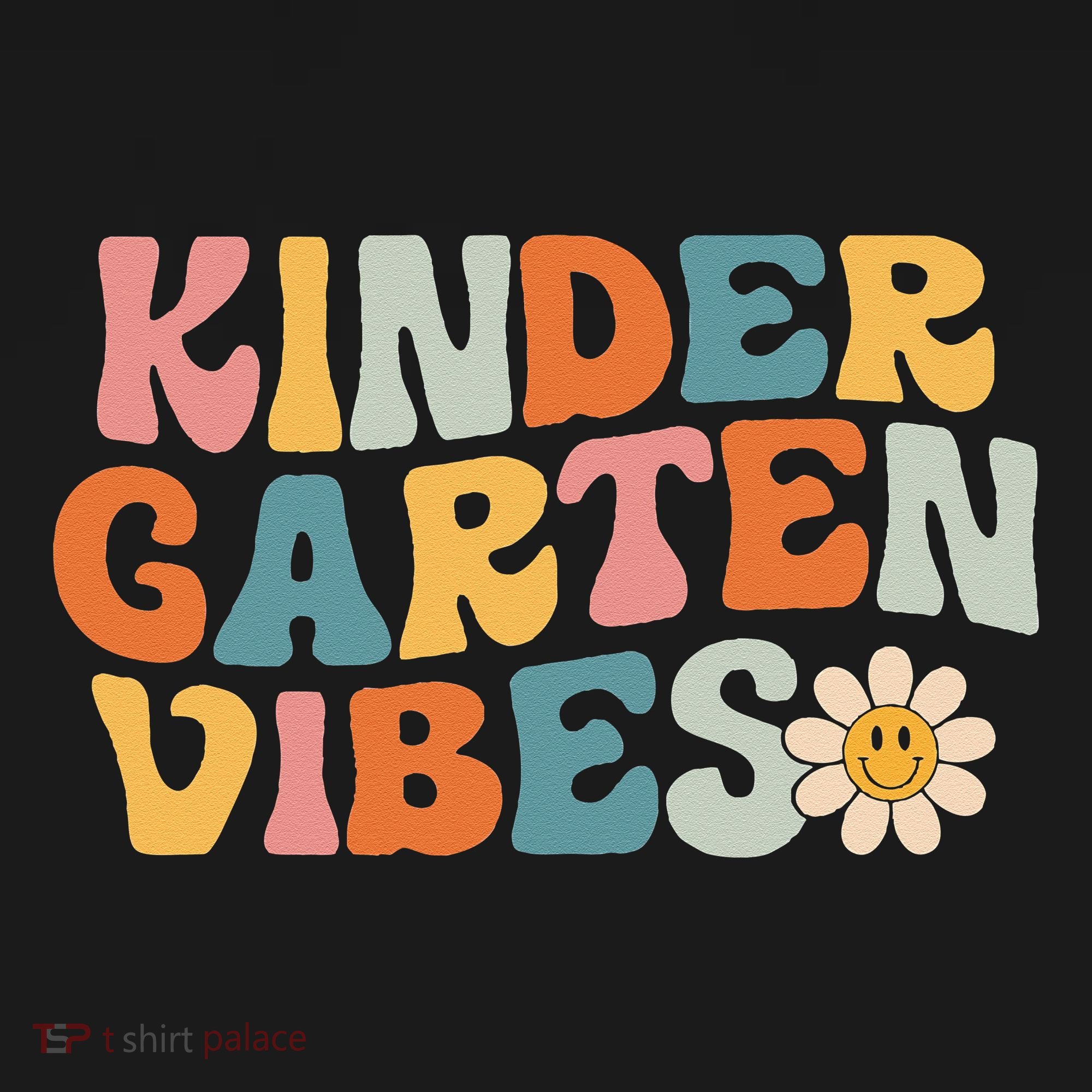 Kindergarten Vibes - Kinder Crew Retro First Day of School T-Shirt