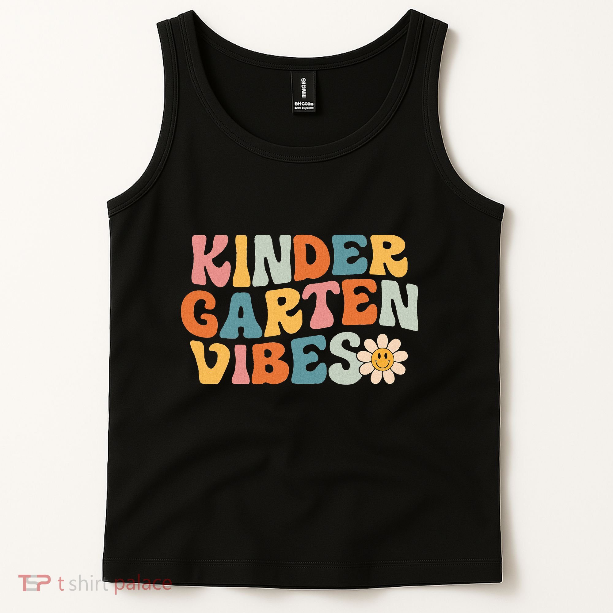 Kindergarten Vibes - Kinder Crew Retro First Day of School Tank Top