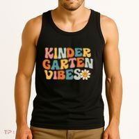 Kindergarten Vibes - Kinder Crew Retro First Day of School Tank Top thumb 3
