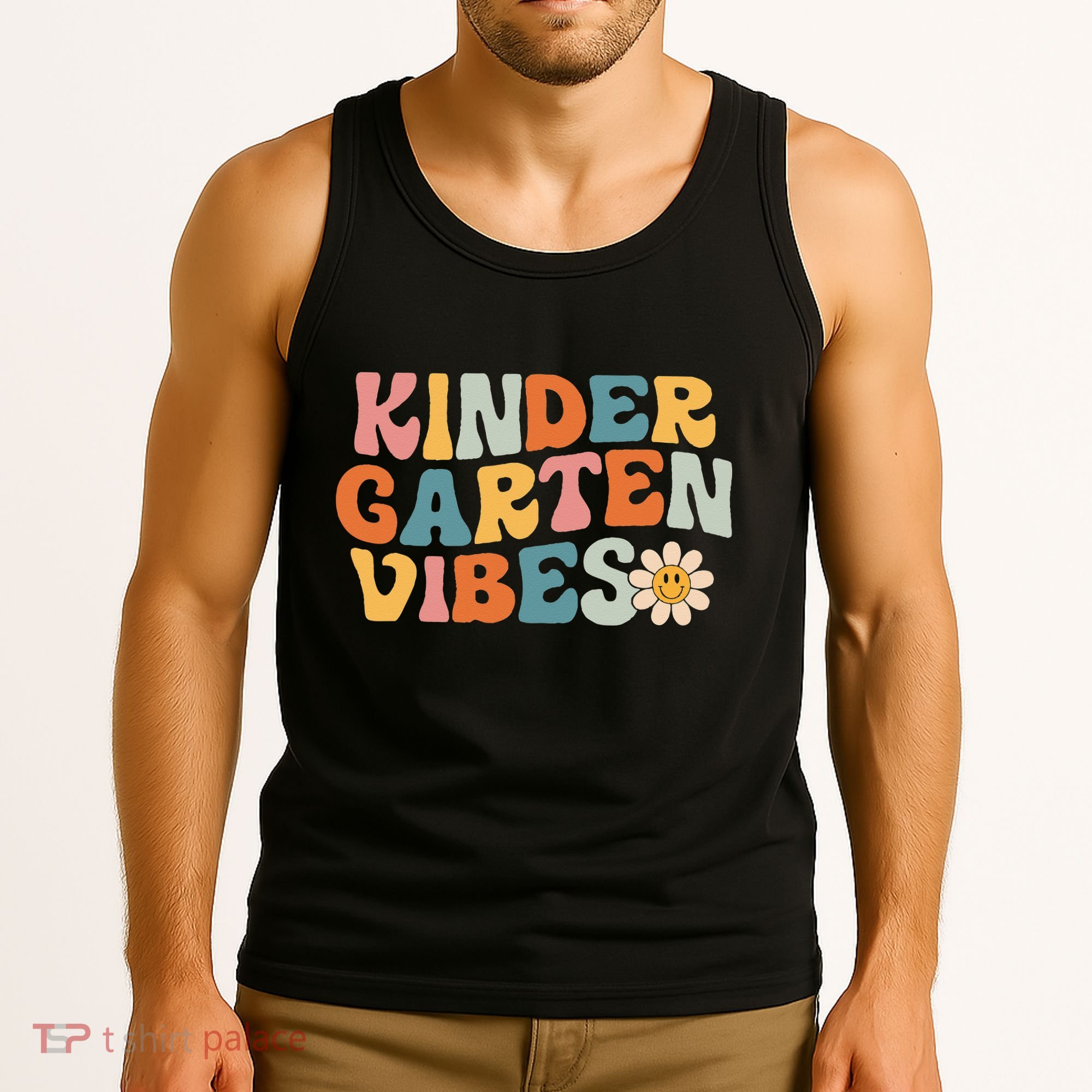 Kindergarten Vibes - Kinder Crew Retro First Day of School Tank Top