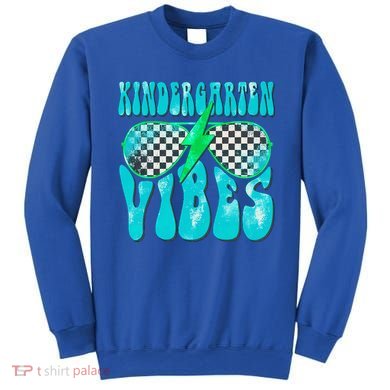 Kindergarten Vibes Kinder Crew Retro First Day Of School Sweatshirt