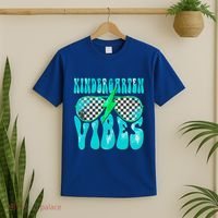 Kindergarten Vibes Kinder Crew Retro First Day Of School T-Shirt thumb 2