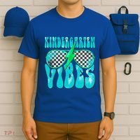 Kindergarten Vibes Kinder Crew Retro First Day Of School T-Shirt thumb 6
