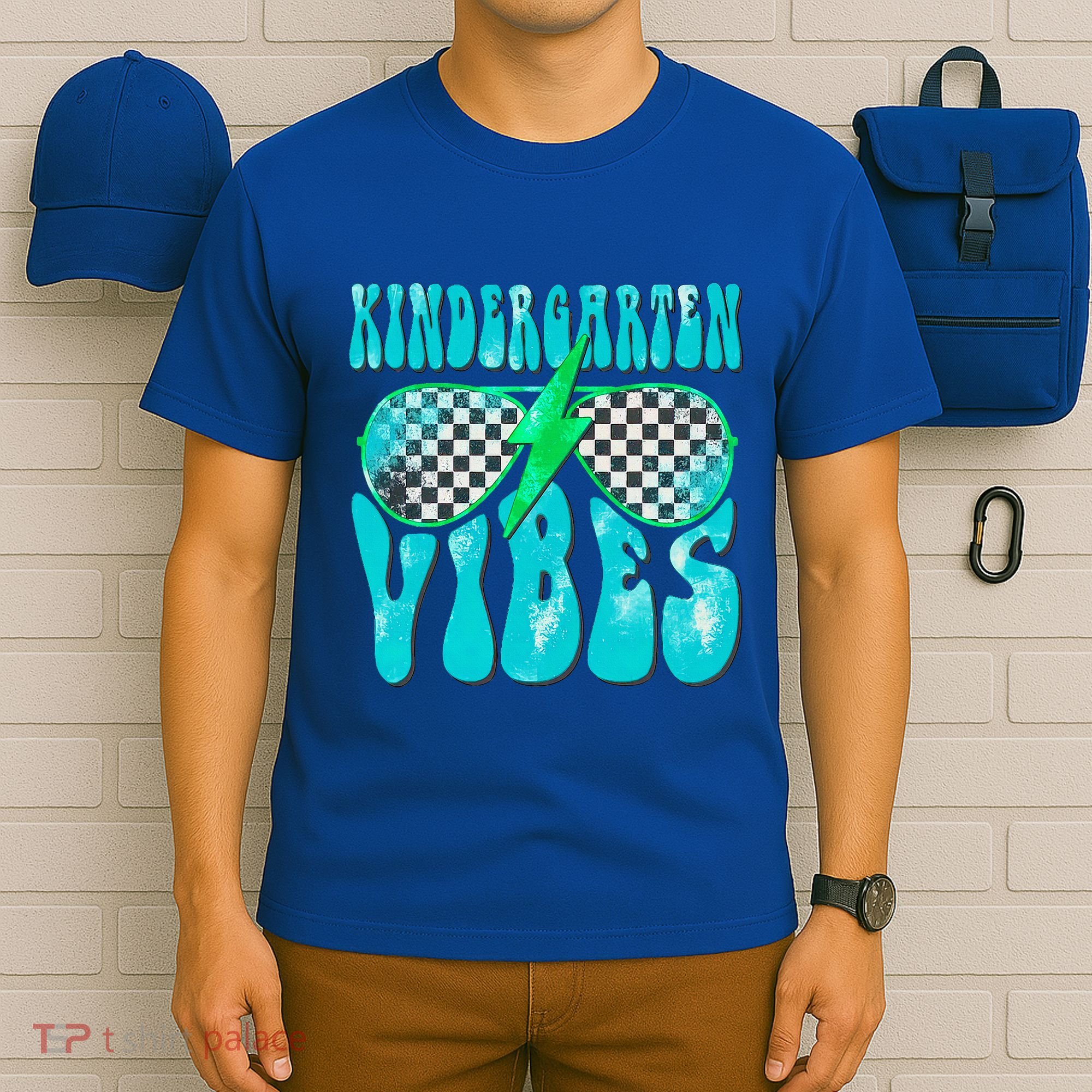 Kindergarten Vibes Kinder Crew Retro First Day Of School T-Shirt