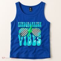 Kindergarten Vibes Kinder Crew Retro First Day Of School Tank Top thumb 2