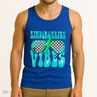 Kindergarten Vibes Kinder Crew Retro First Day Of School Tank Top thumb 3