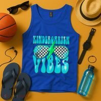 Kindergarten Vibes Kinder Crew Retro First Day Of School Tank Top thumb 4