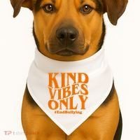 Kind Vibes Only End Bullying USA-Made Doggie Bandana thumb 1