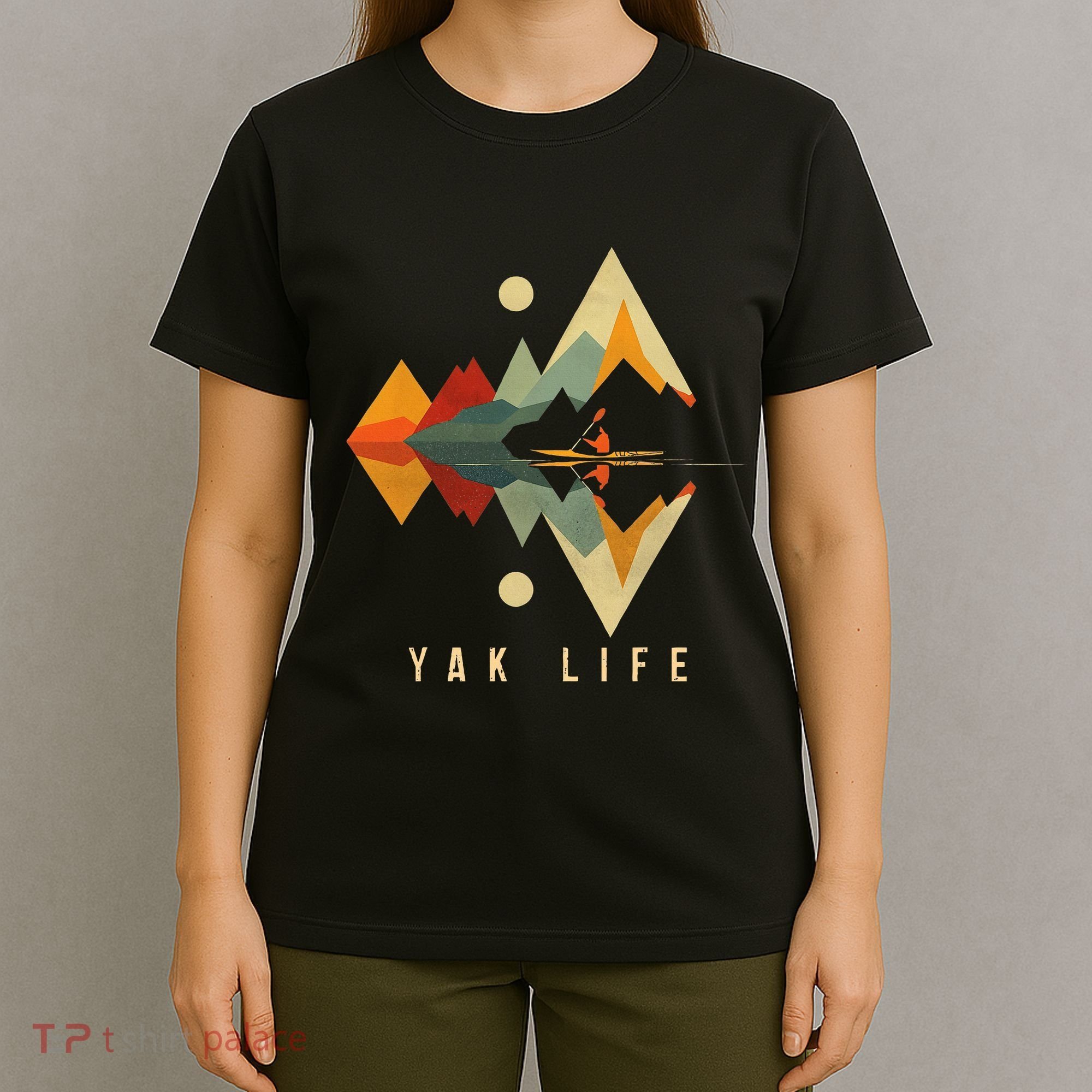 Kayak Vintage Retro Mountains Canoe Kayak Kayak Kayak T-Shirt