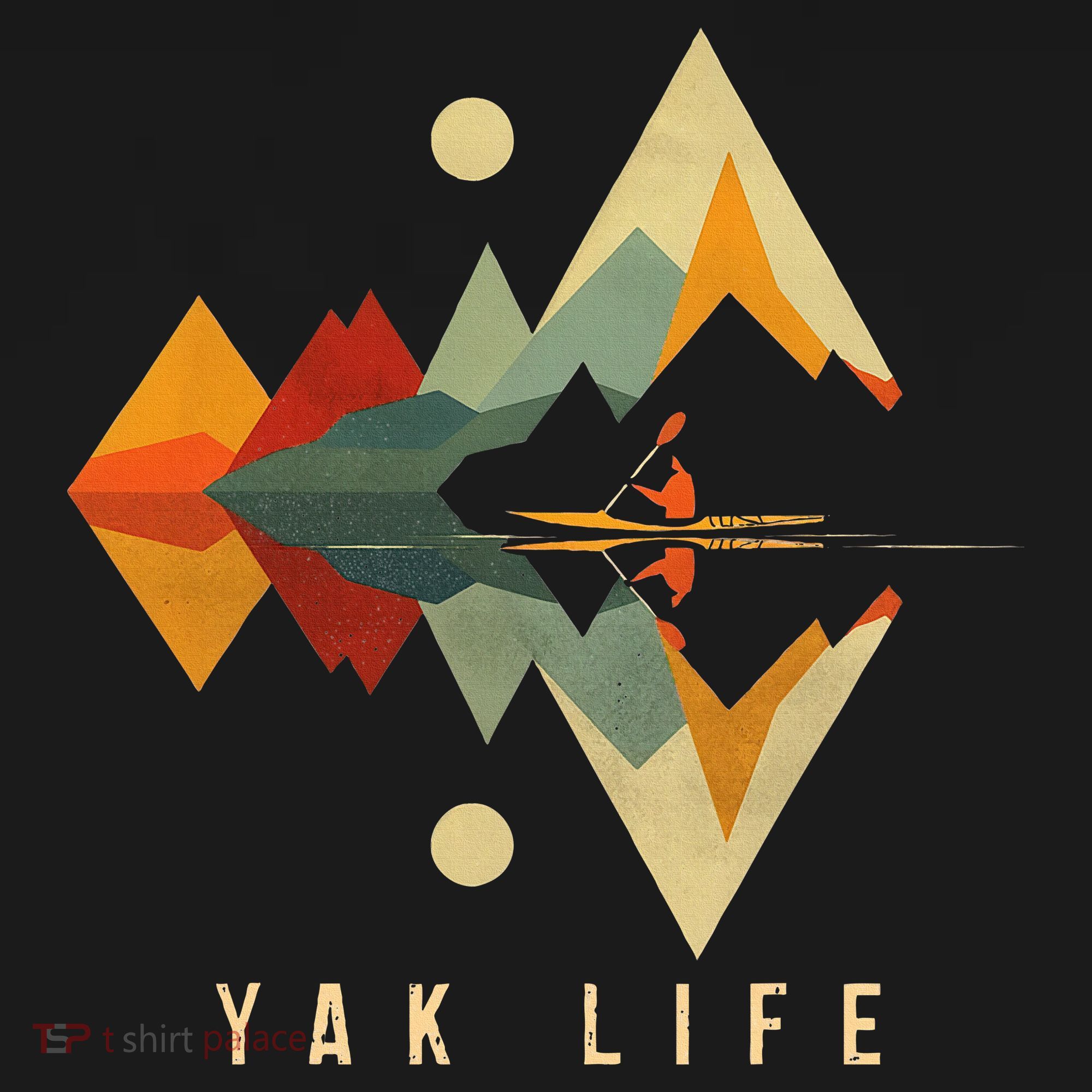 Kayak Vintage Retro Mountains Canoe Kayak Kayak Kayak T-Shirt