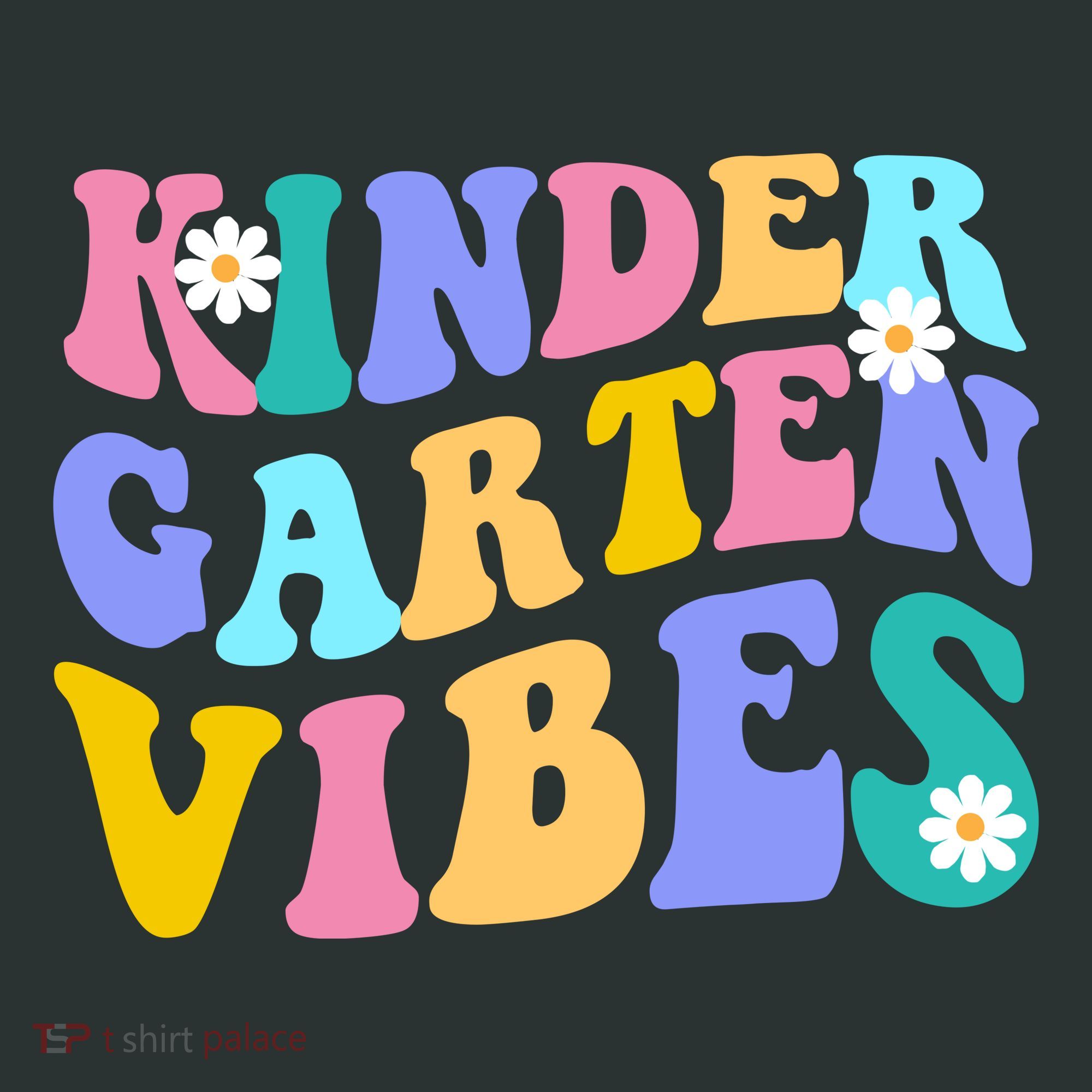 Kindergarten Vibes Retro Colorful T-Shirt