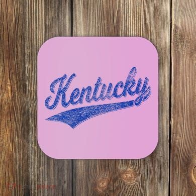 Kentucky Varsity Script Classic Sports Jersey Style Coaster