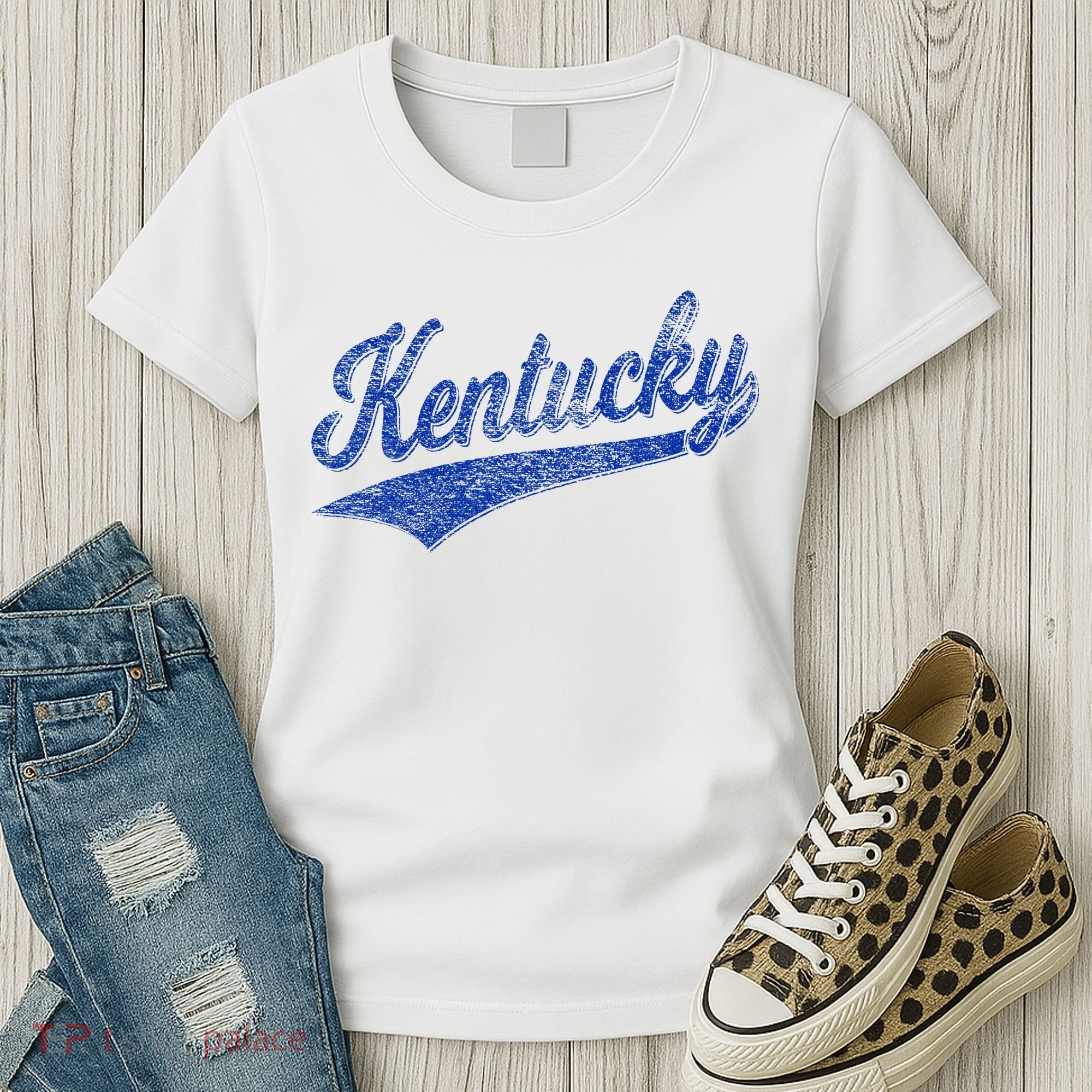 Kentucky Varsity Script Classic Sports Jersey Style Women's T-Shirt