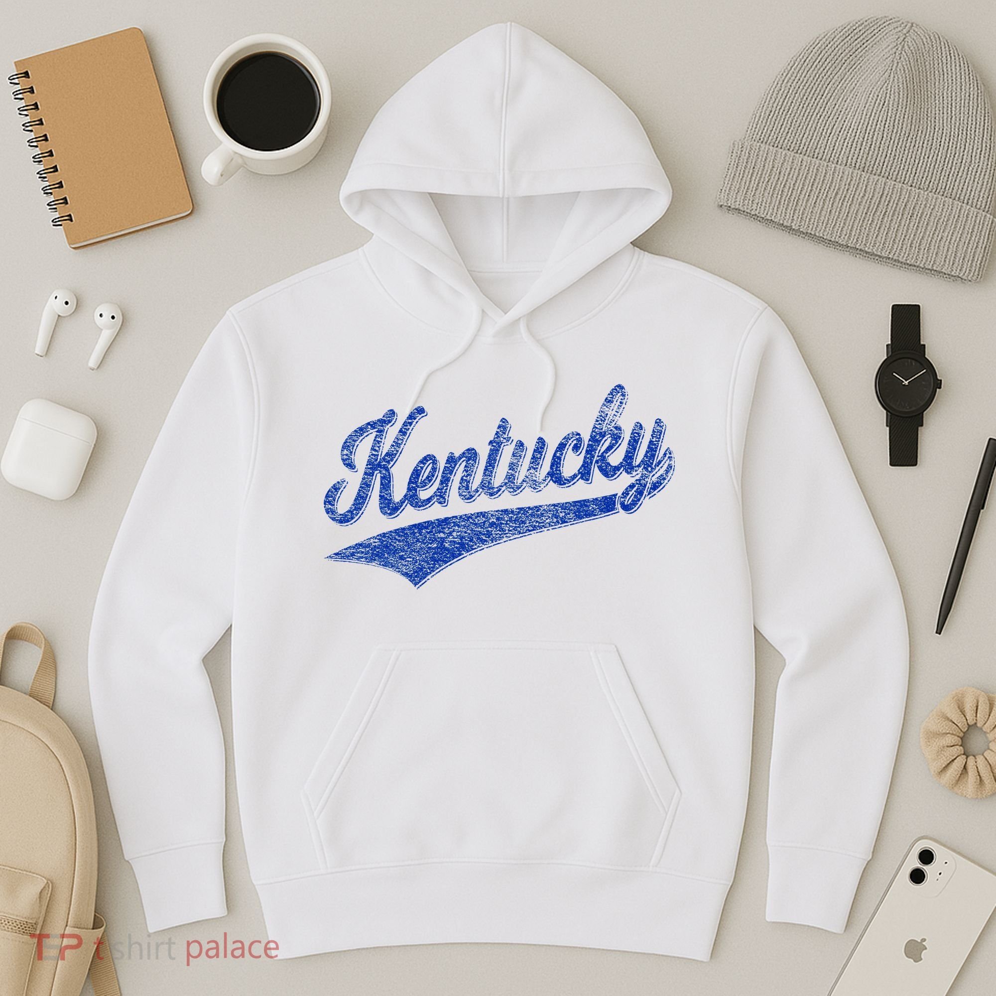 Kentucky Varsity Script Classic Sports Jersey Style Hoodie
