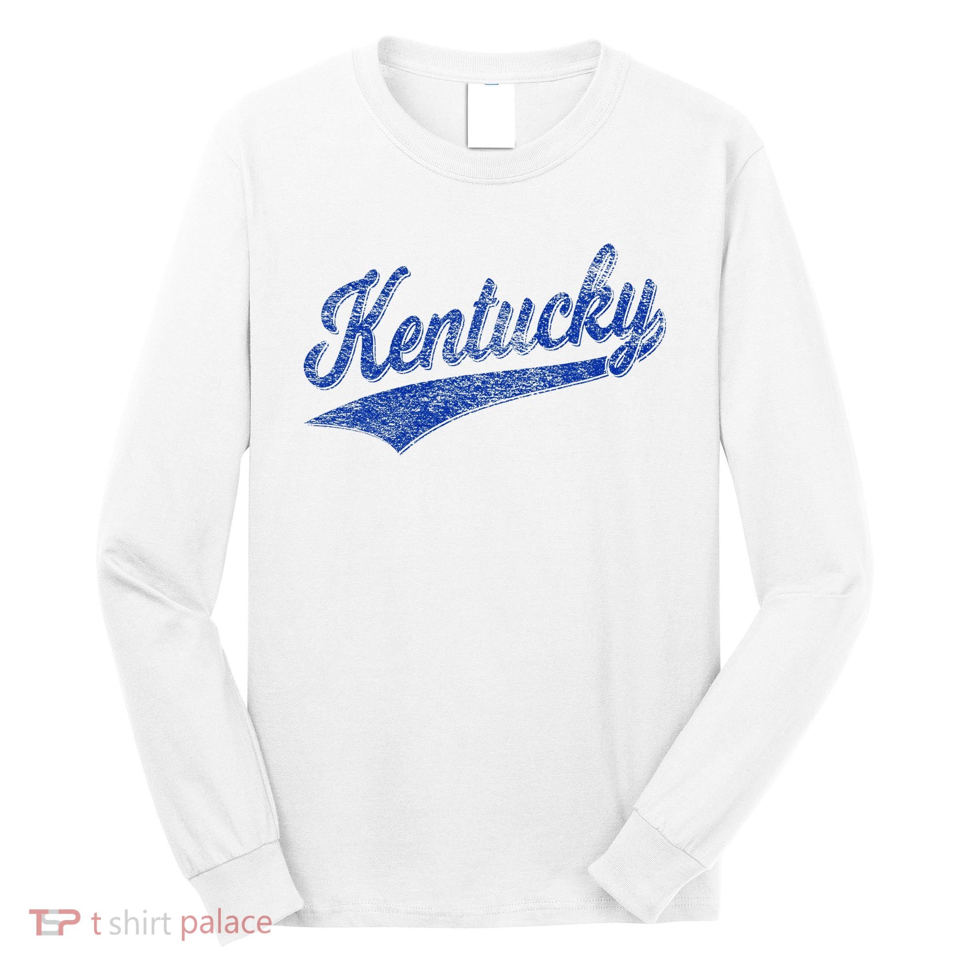 Kentucky Varsity Script Classic Sports Jersey Style Long Sleeve Shirt