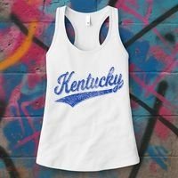 Kentucky Varsity Script Classic Sports Jersey Style Women's Tank Top thumb 3