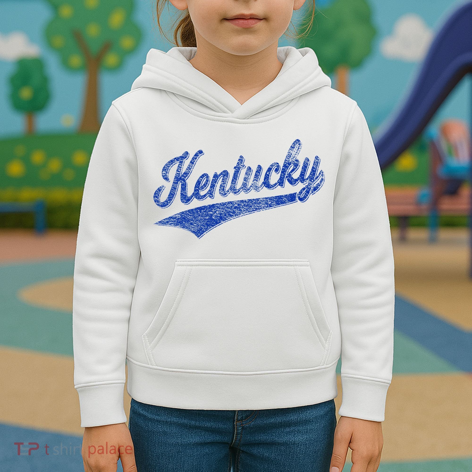 Kentucky Varsity Script Classic Sports Jersey Style Kids Hoodie