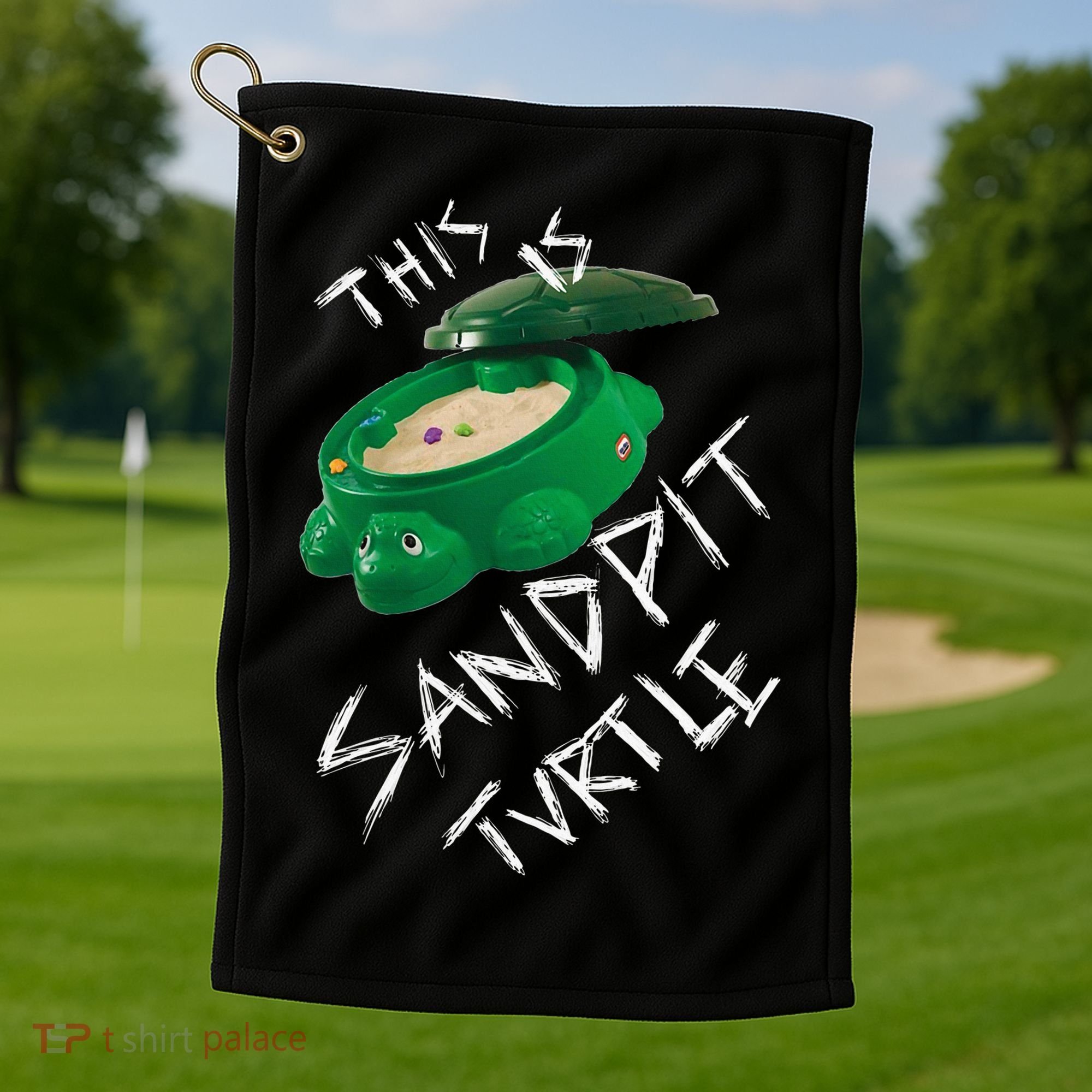 Kopie Von This Is Sandpit Turtle Golf Towel
