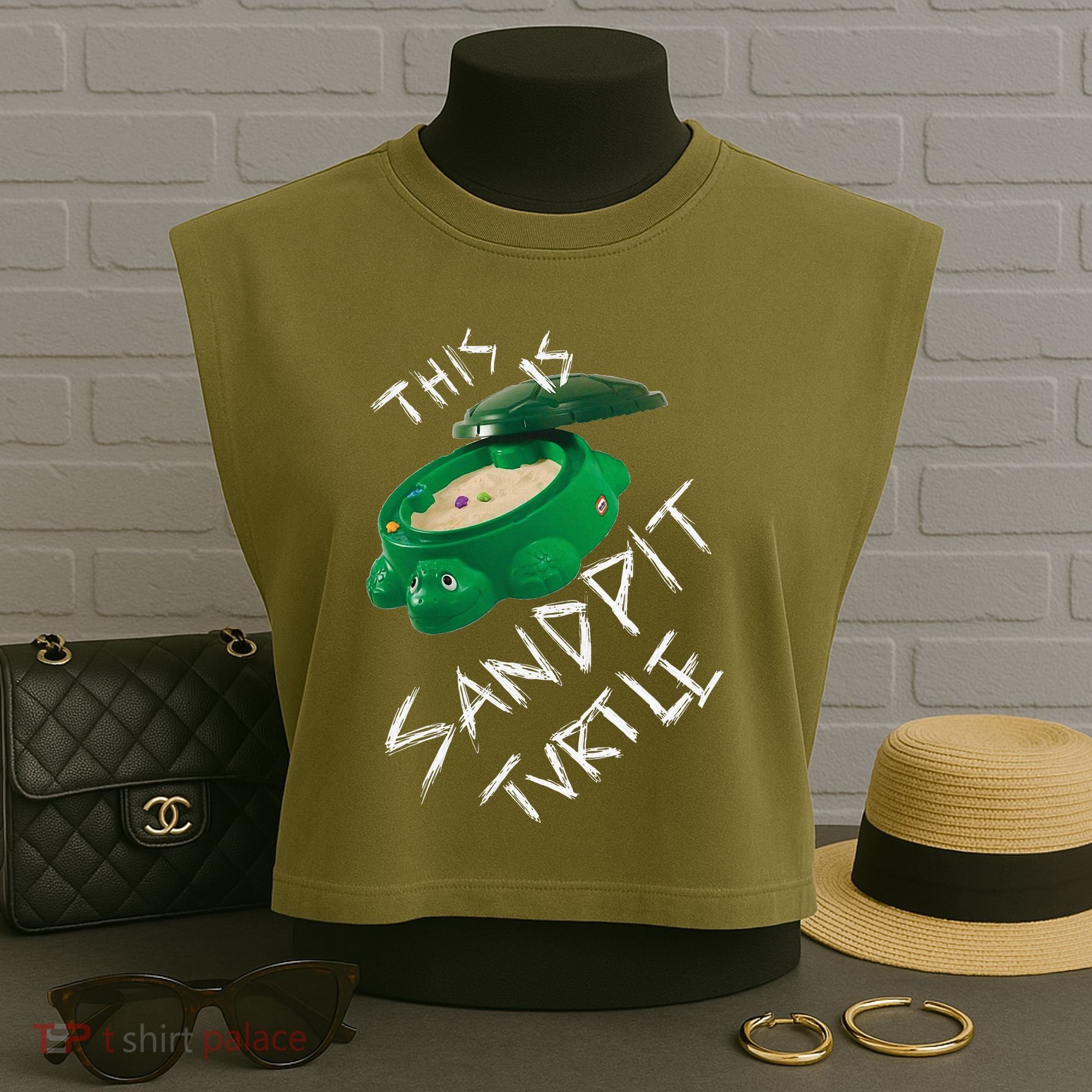 Kopie Von This Is Sandpit Turtle Garment-Dyed Women's Muscle Tee