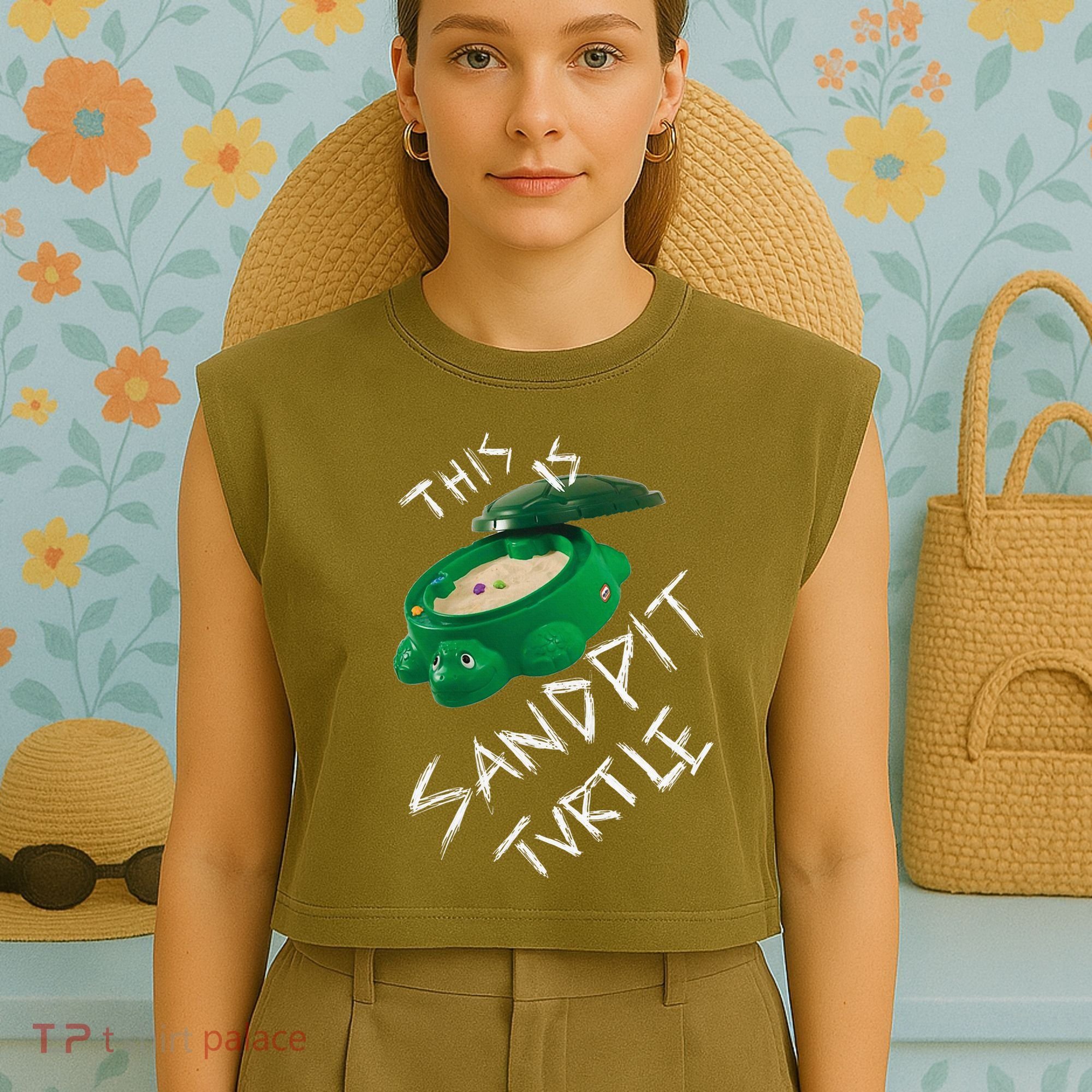 Kopie Von This Is Sandpit Turtle Garment-Dyed Women's Muscle Tee
