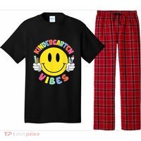 Kindergarten Vibes Teachers Kid Kinder Crew Back To School Pajama Set thumb 0