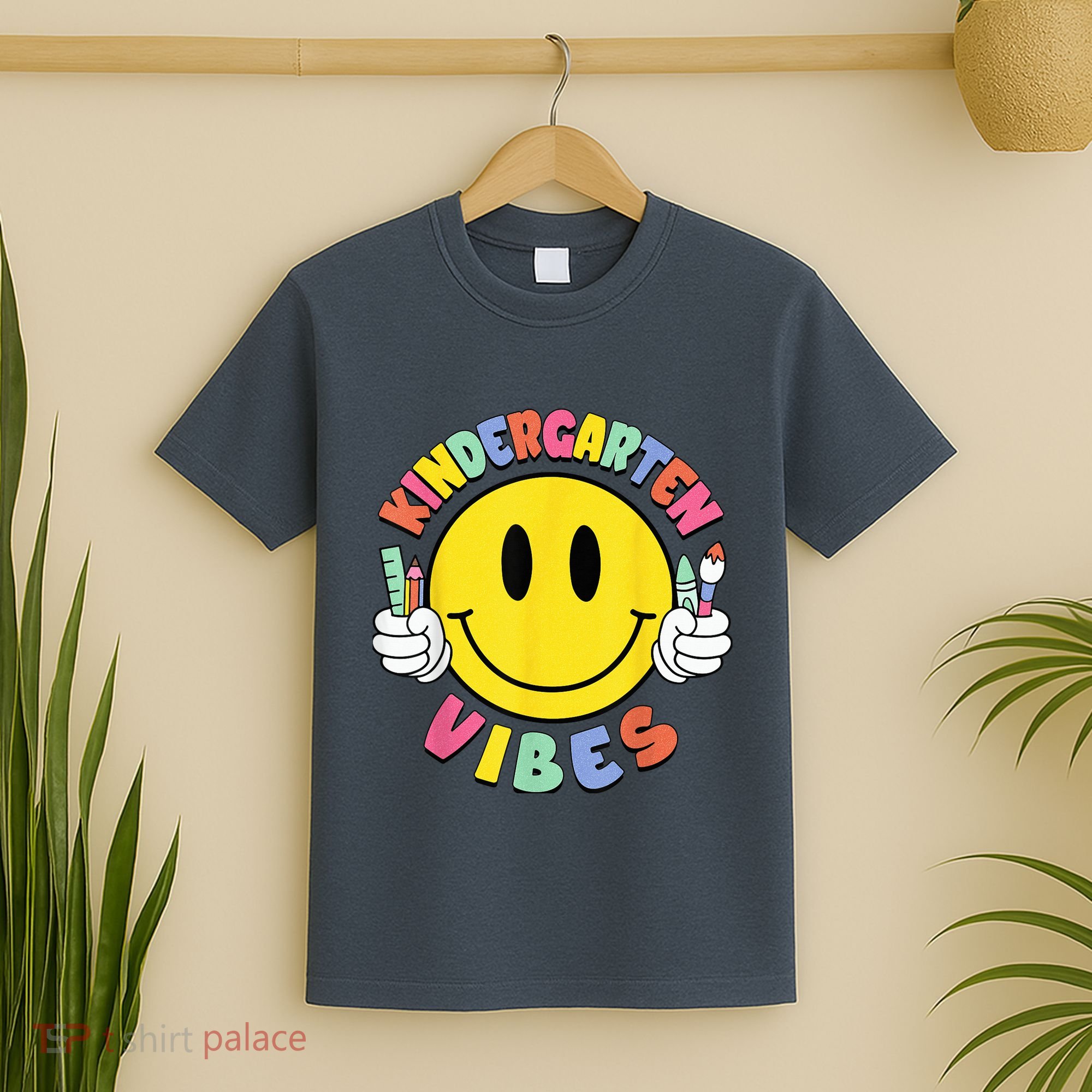 Kindergarten Vibes Teachers Kid Kinder Crew Back To School T-Shirt