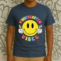 Kindergarten Vibes Teachers Kid Kinder Crew Back To School T-Shirt thumb 3