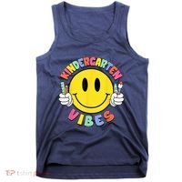 Kindergarten Vibes Teachers Kid Kinder Crew Back To School Tank Top thumb 0