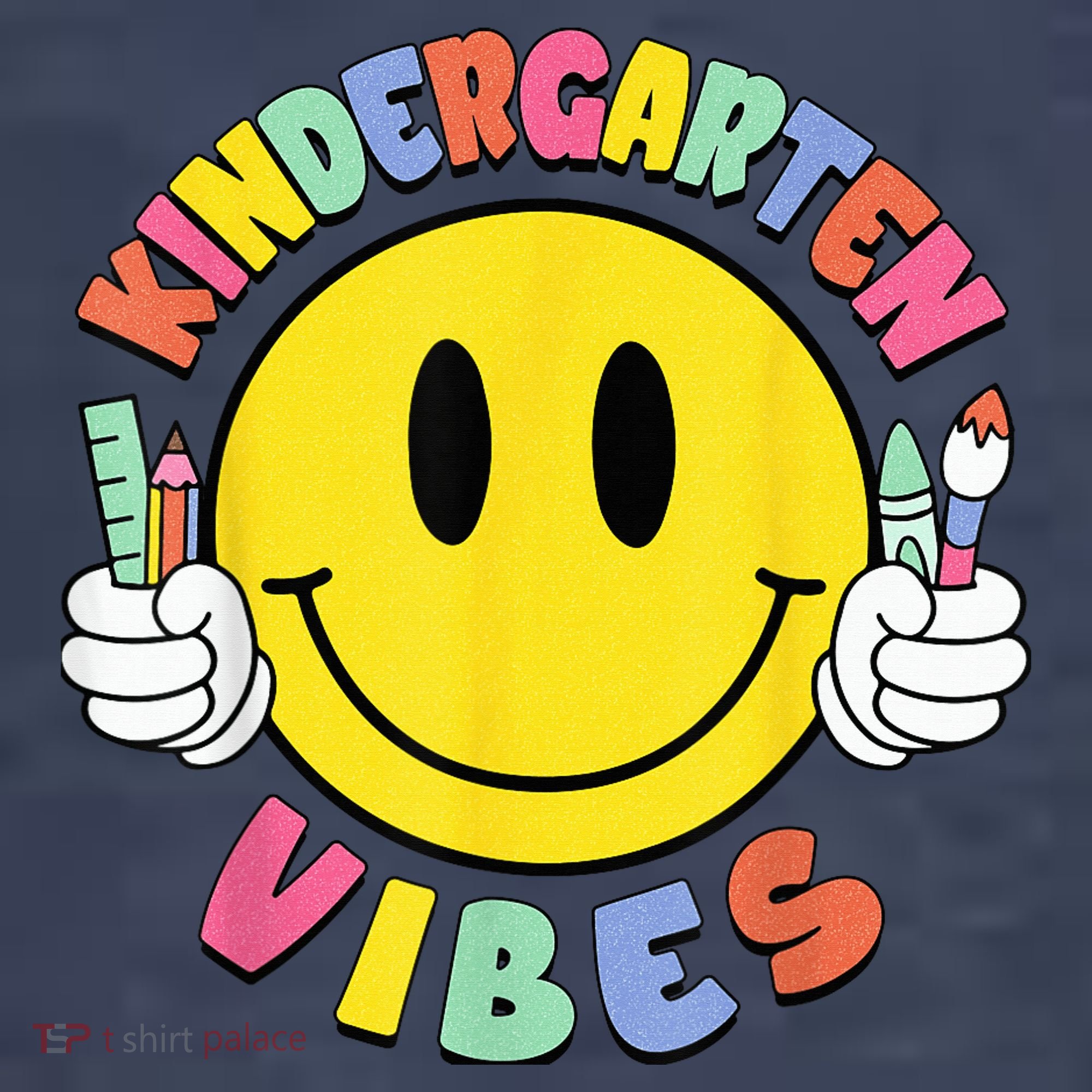Kindergarten Vibes Teachers Kid Kinder Crew Back To School Tank Top