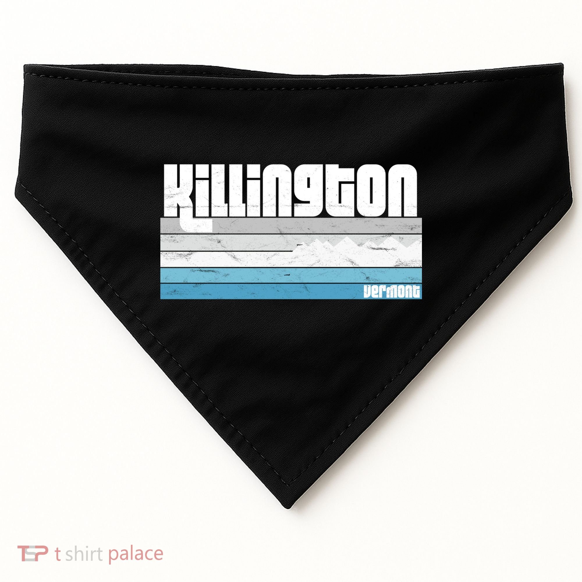 Killington Vermont Vt Retro Vacation Skiing Snowboarding Gift USA-Made Doggie Bandana
