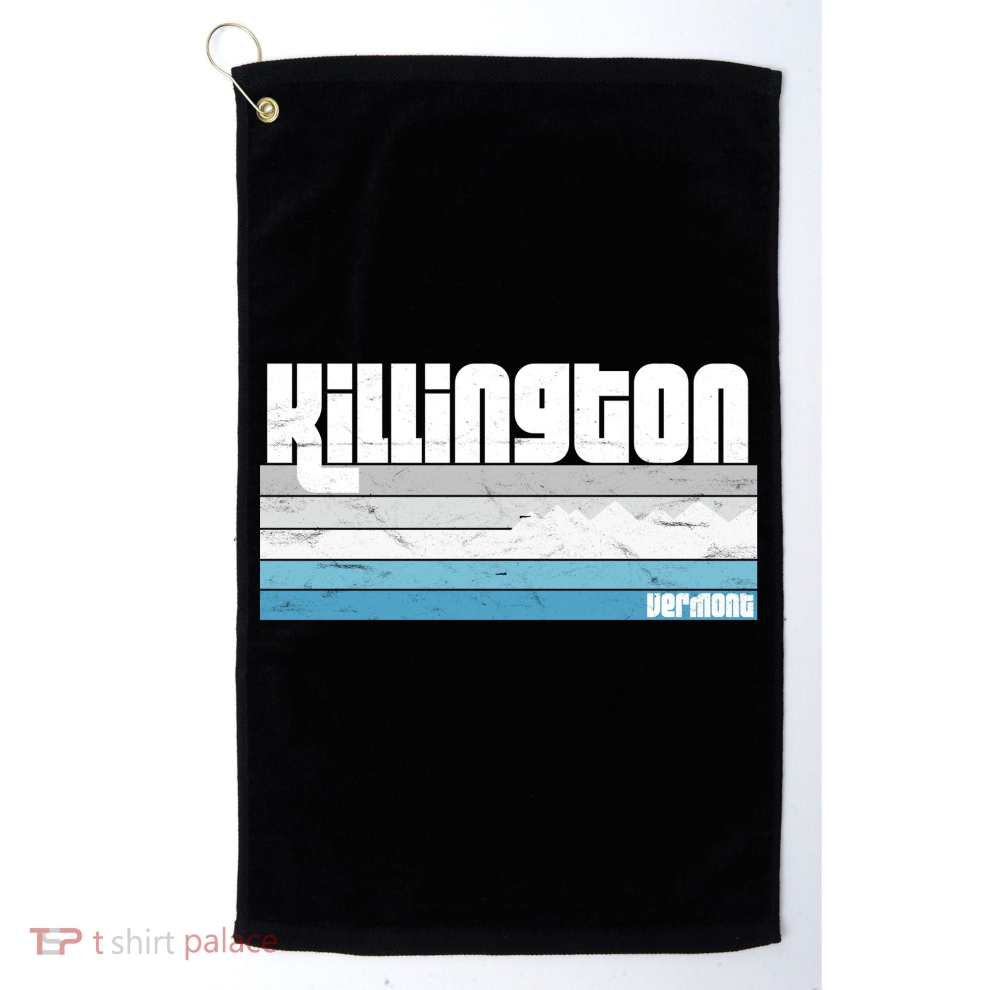 Killington Vermont Vt Retro Vacation Skiing Snowboarding Gift Golf Towel