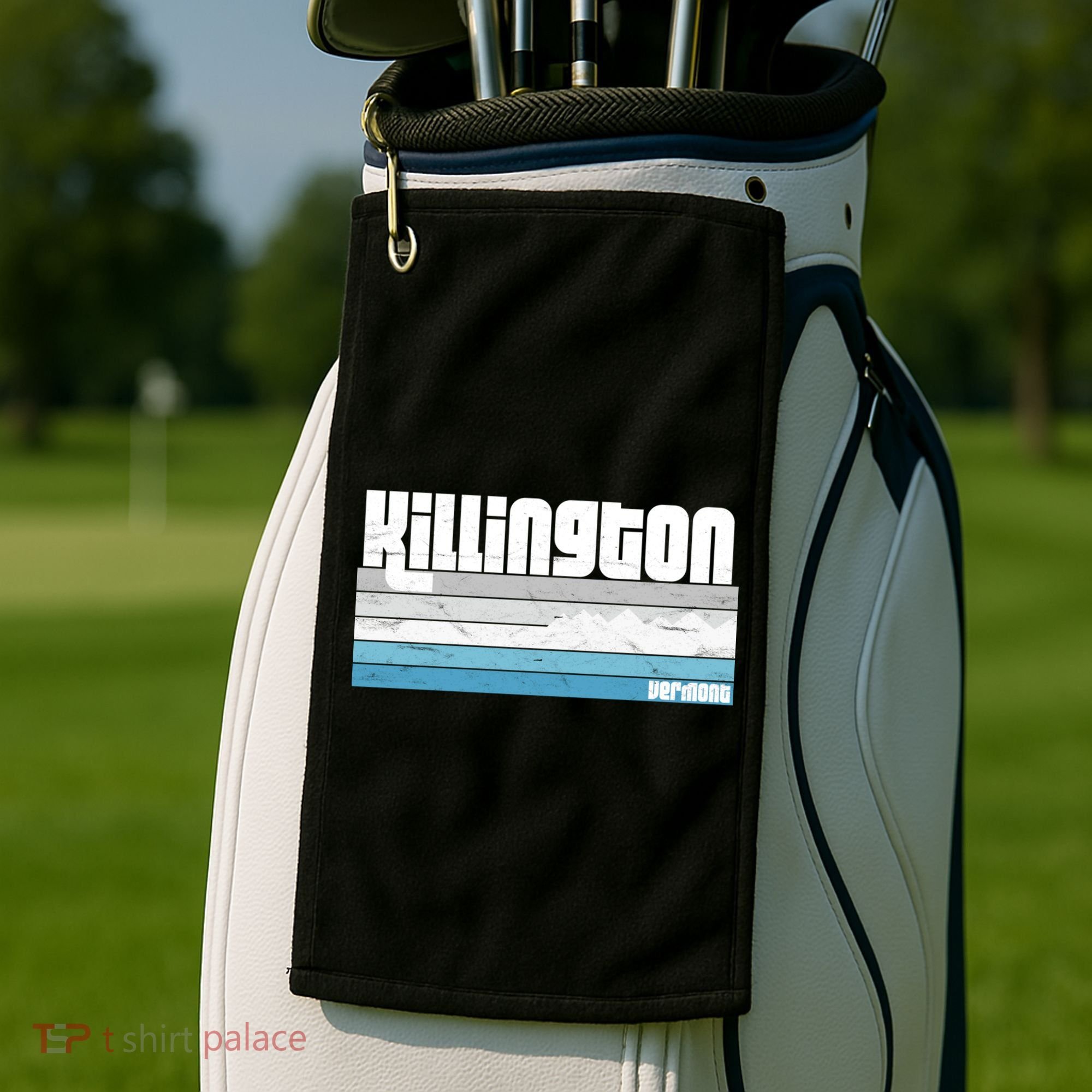 Killington Vermont Vt Retro Vacation Skiing Snowboarding Gift Golf Towel