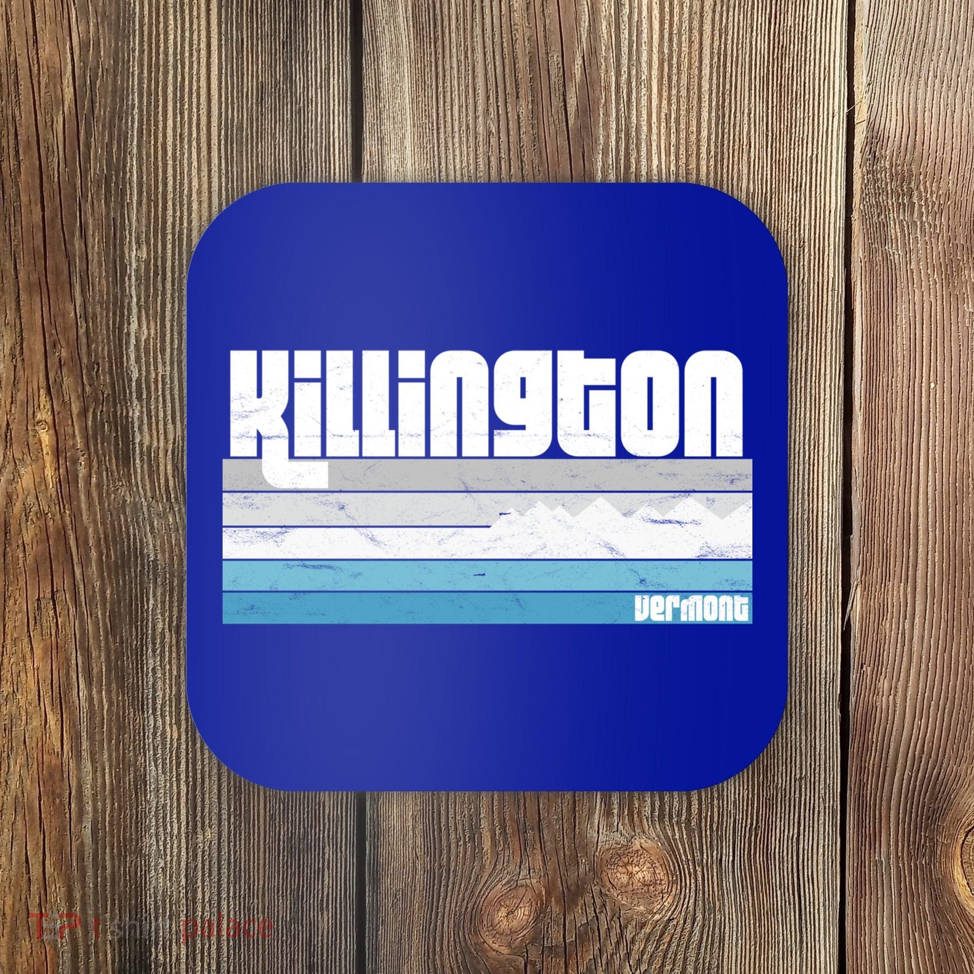 Killington Vermont Vt Retro Vacation Skiing Snowboarding Gift Coaster