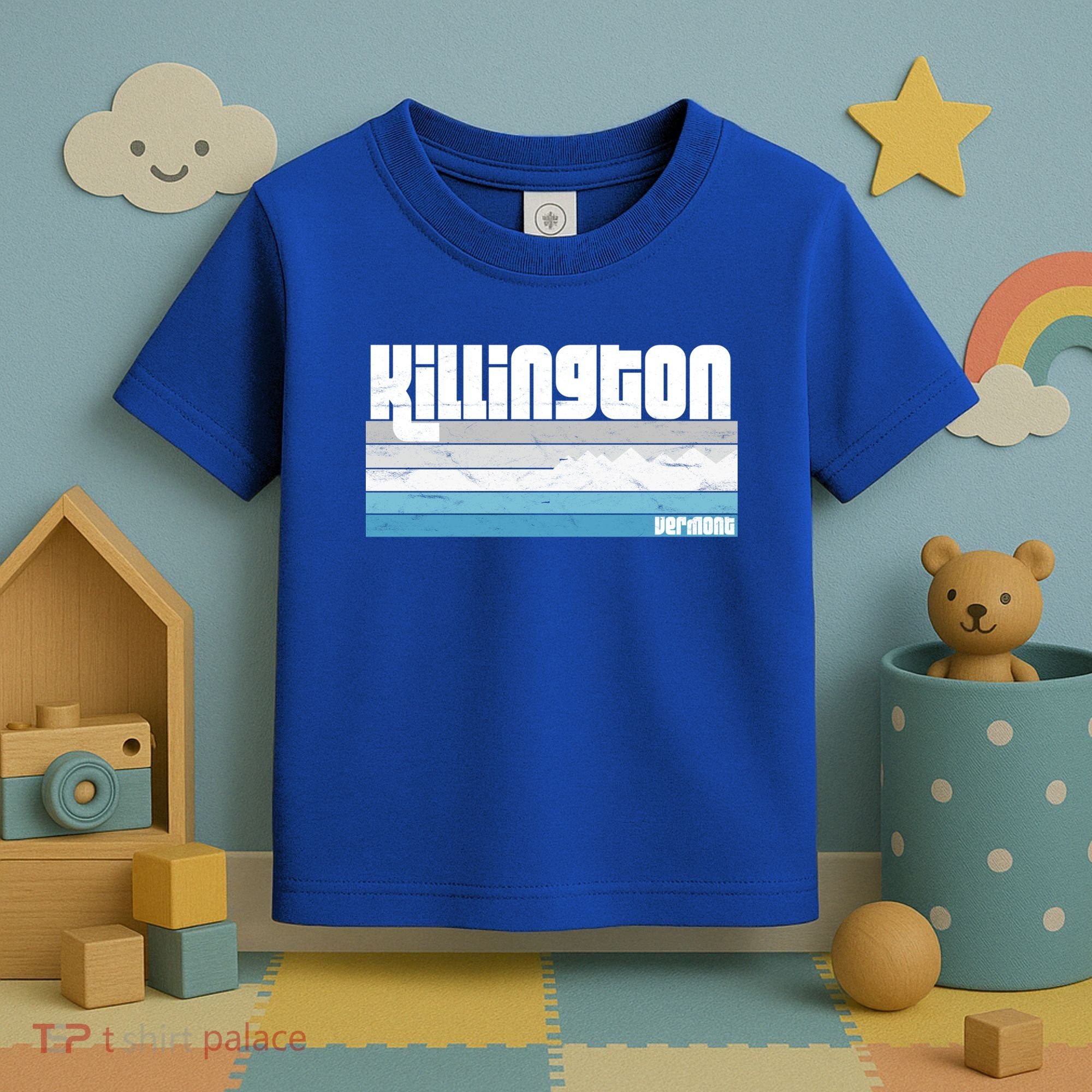 Killington Vermont Vt Retro Vacation Skiing Snowboarding Gift Toddler T-Shirt
