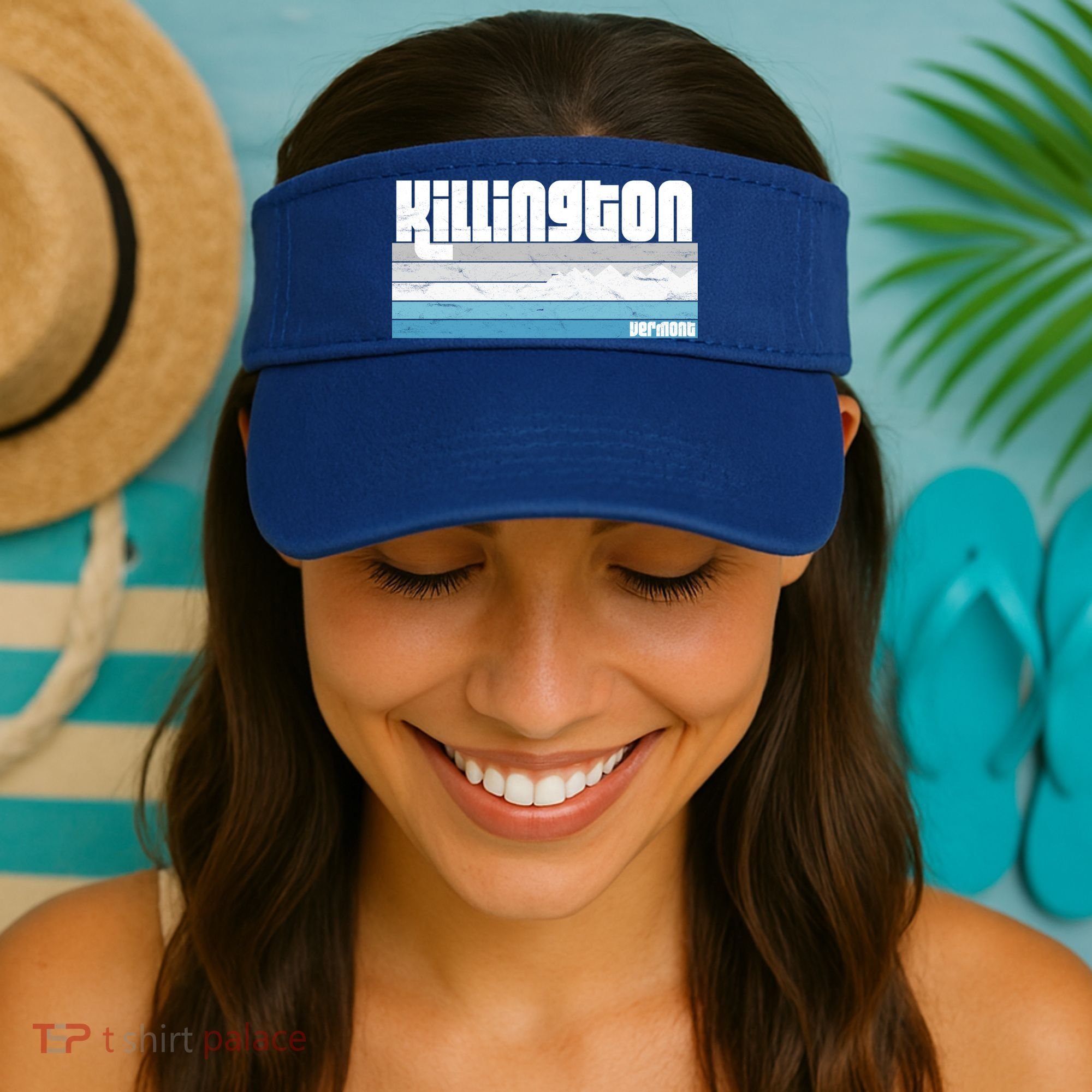 Killington Vermont Vt Retro Vacation Skiing Snowboarding Gift Visor