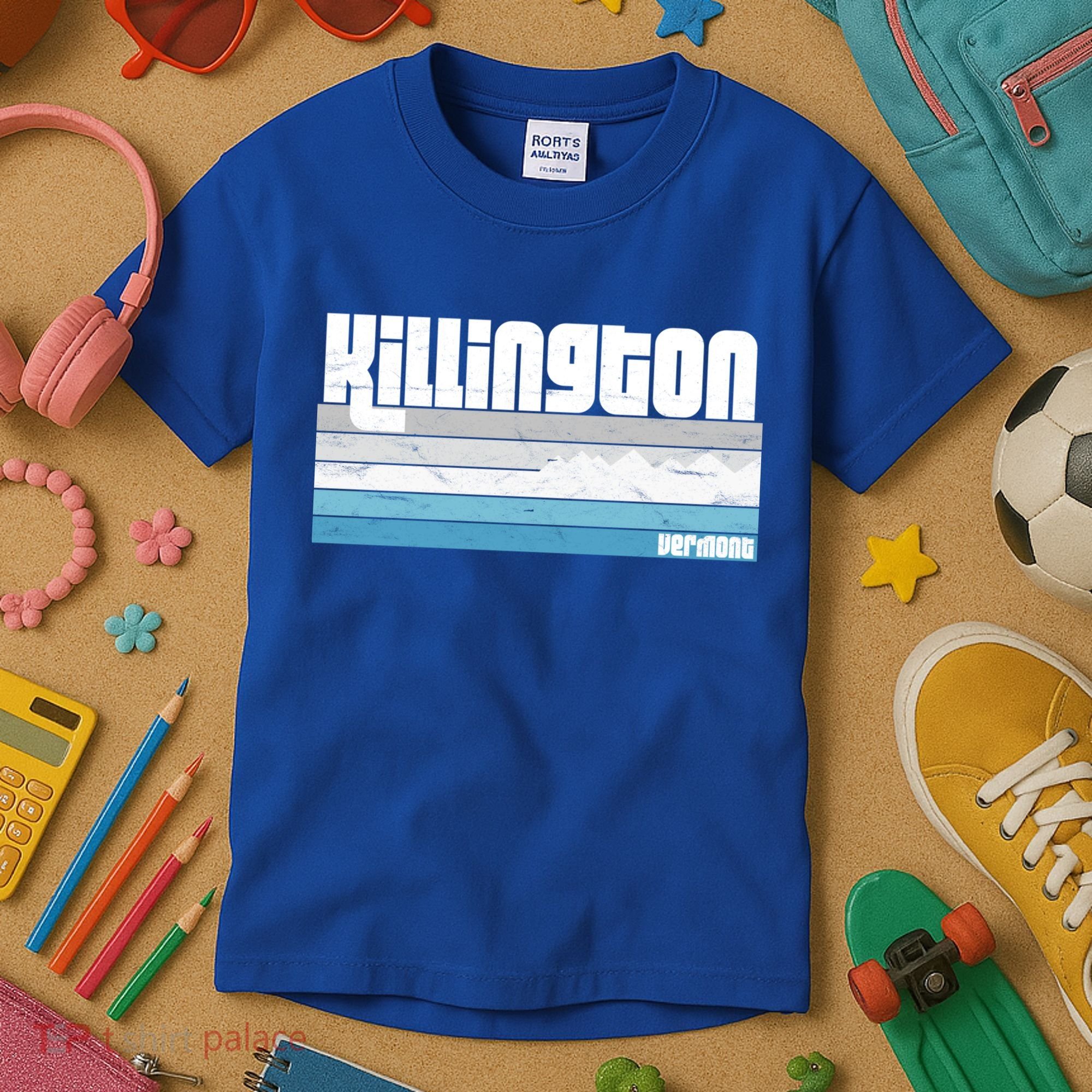 Killington Vermont Vt Retro Vacation Skiing Snowboarding Gift Kids T-Shirt