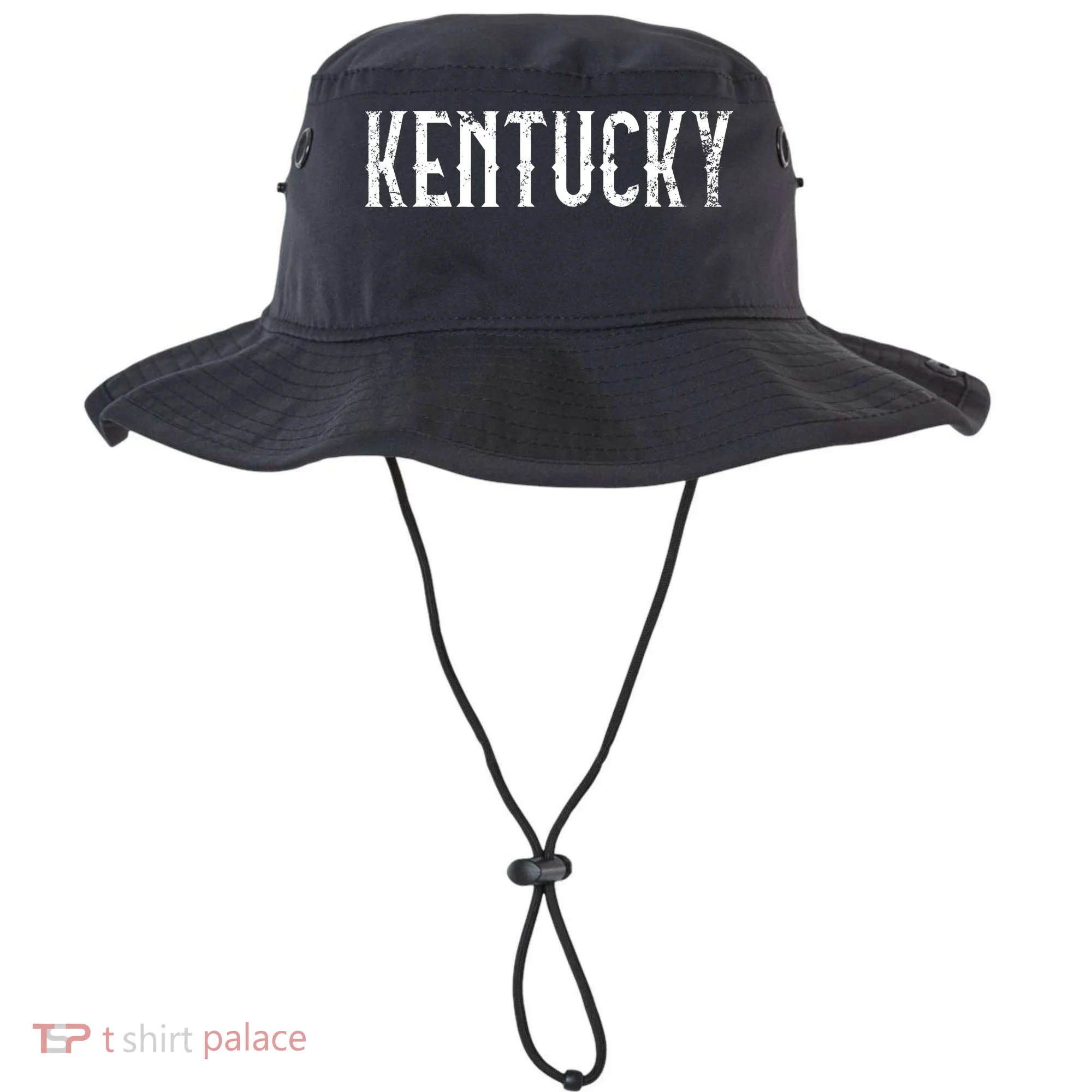 Kentucky Vintage White Script KY Apparel Bucket Hat