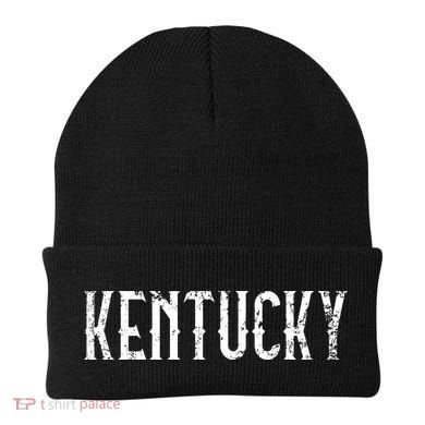 Kentucky Vintage White Script KY Apparel Beanie