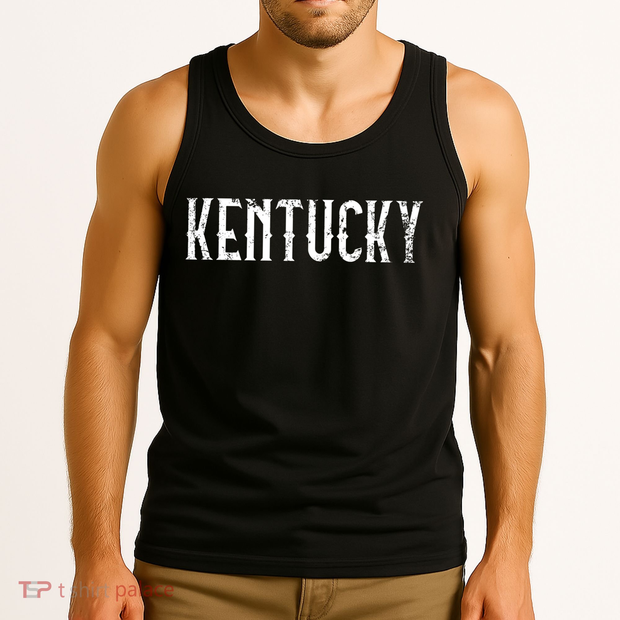 Kentucky Vintage White Script KY Apparel Tank Top