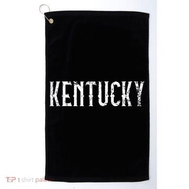 Kentucky Vintage White Script KY Apparel Golf Towel